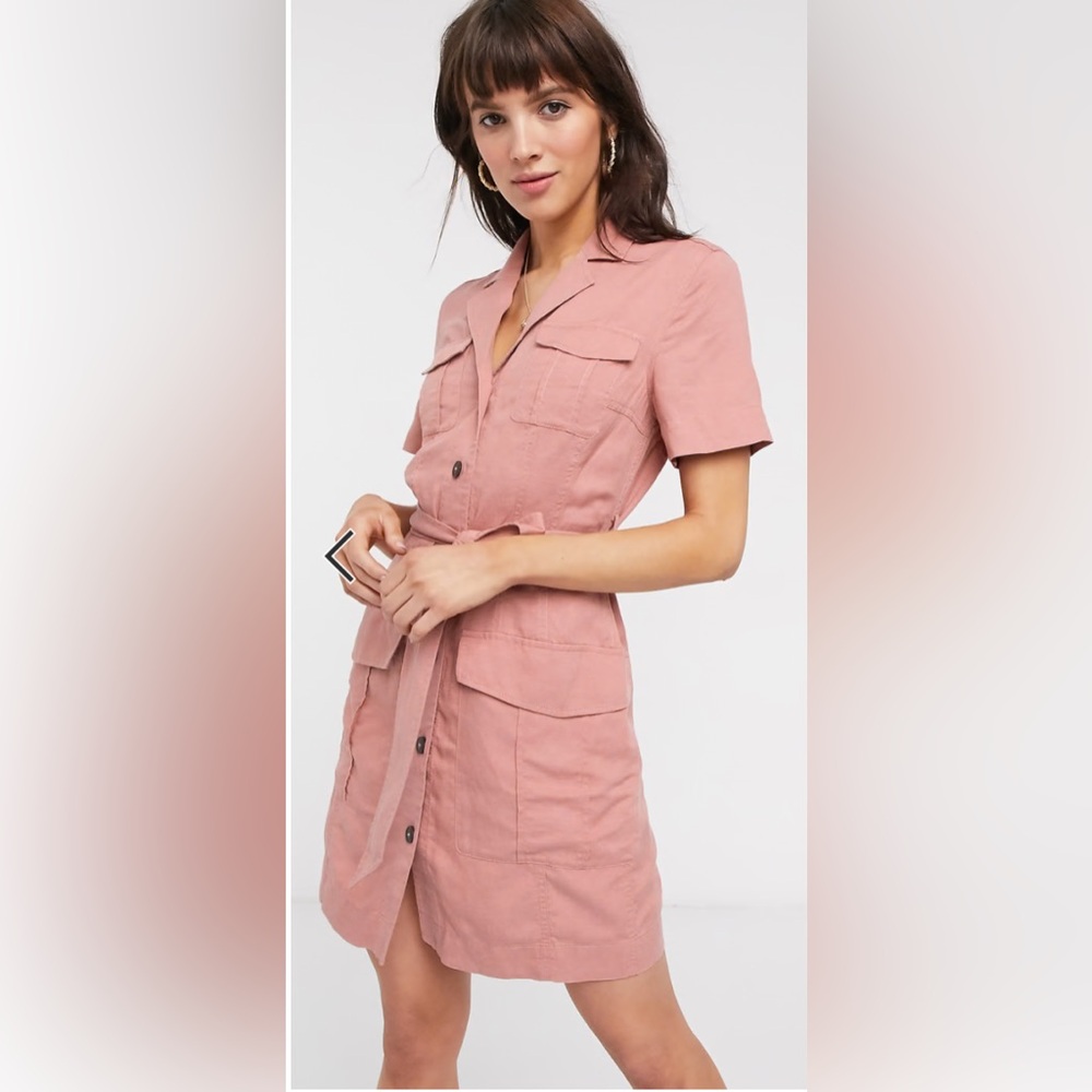 & Other Stories Blush Pink Utility Dress: